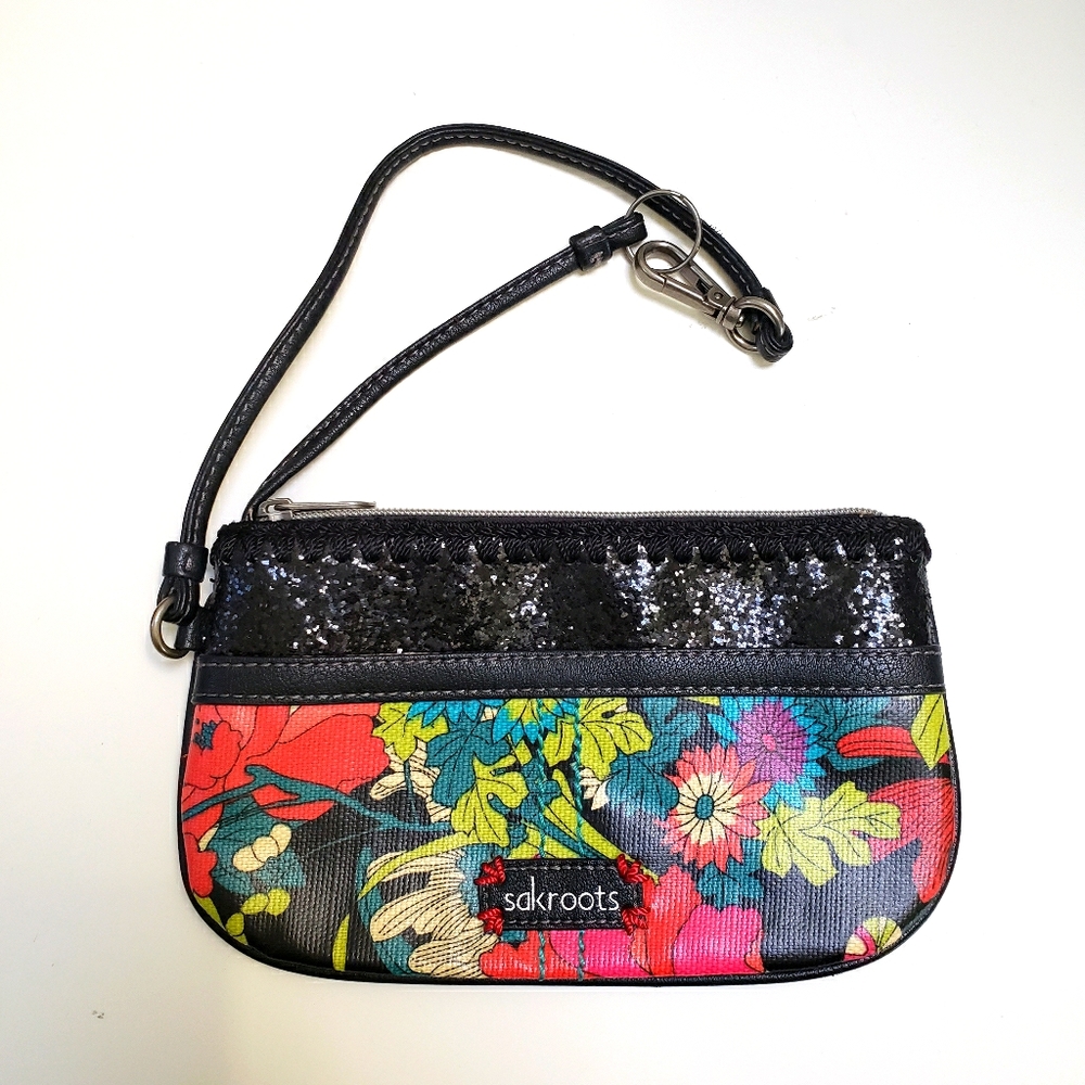 Sakroots Floral & Sparkle Purse or Wristlet
